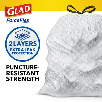 Glad ForceFlex Tall Kitchen Trash Bags, 13 Gallon, Gain Fresh Clean, 80 Count (Package May Vary)