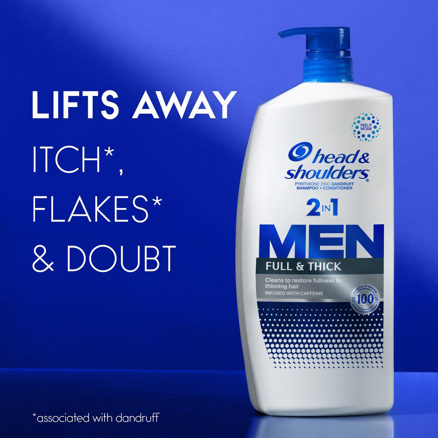 Head & Shoulders Anti-Dandruff 2 in 1 Shampoo and Conditioner, Full and Thick, 32.1 Fl. Oz (Pack of 2)