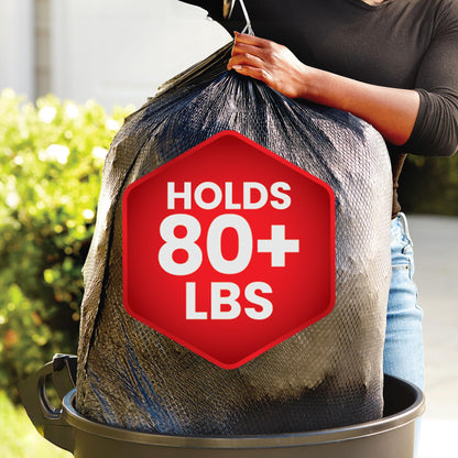 Glad Large Drawstring Trash Bags, ForceFlex 30 Gallon Black Trash Bags, 50 Count (Package May Vary)