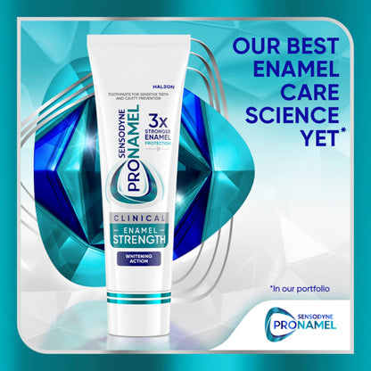 Sensodyne Pronamel Clinical Enamel Strengthening Toothpaste, Whitening Action, 3.4 oz (3 Pack)