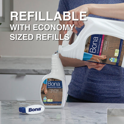 Bona Hardwood Floor Cleaner Spray - 32 fl oz - Unscented - Residue-Free Household Floor Cleaning Solution for Wood Floors