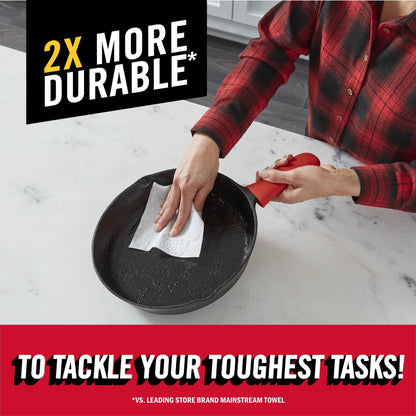 Brawny Pick-A-Size Paper Towels, 6 Double Rolls = 12 Regular Rolls, 2 Sheet Sizes (Half or Full), Strong Paper Towel For Everyday Use