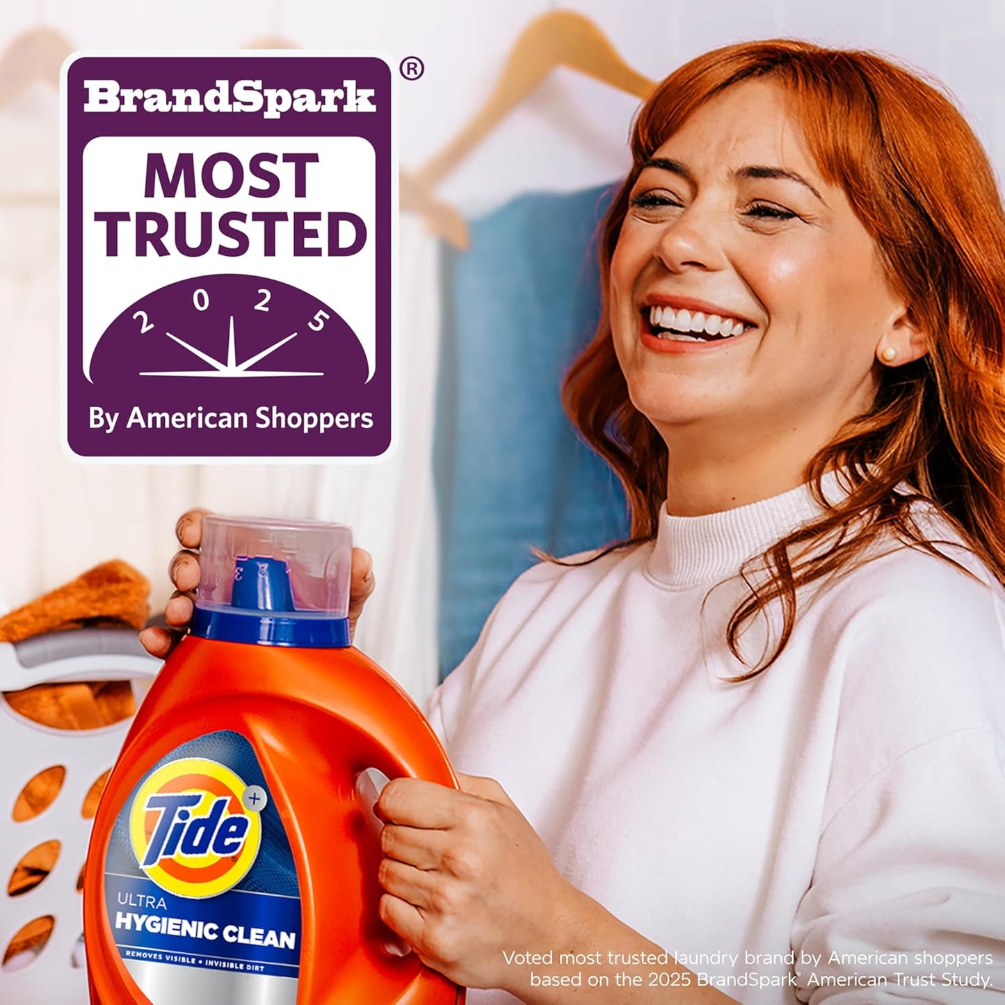 Tide Hygienic Clean Heavy 10X Duty Laundry Detergent Liquid Soap, Original Scent, HE Compatible, 59 Loads, 84 fl oz