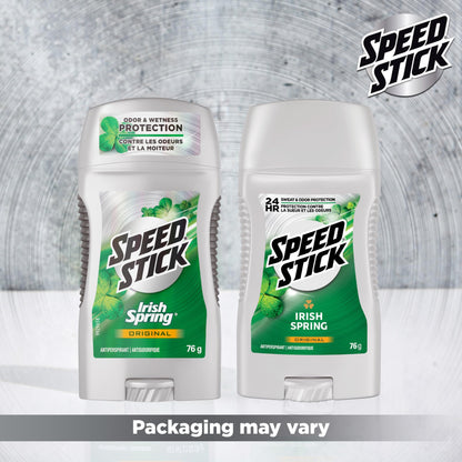 Speed Stick Men's Antiperspirant Deodorant, Irish Spring Scented, 3 Ounce, 4 Pack