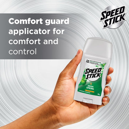 Speed Stick Men's Antiperspirant Deodorant, Irish Spring Scented, 3 Ounce, 4 Pack