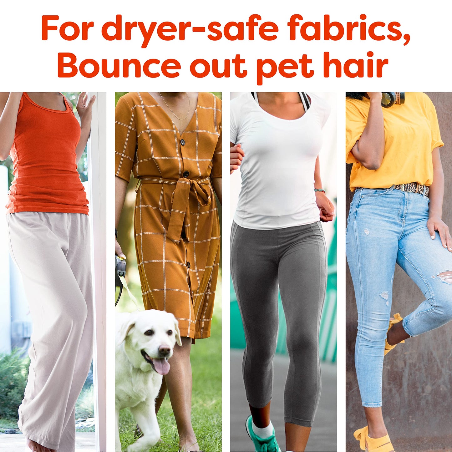 Bounce Pet Hair and Lint Guard Mega Dryer Sheets with 3X Pet Hair Fighters, Fresh Scent, 130 Count, Bounce Dryer Sheets, Fabric Softener Sheets