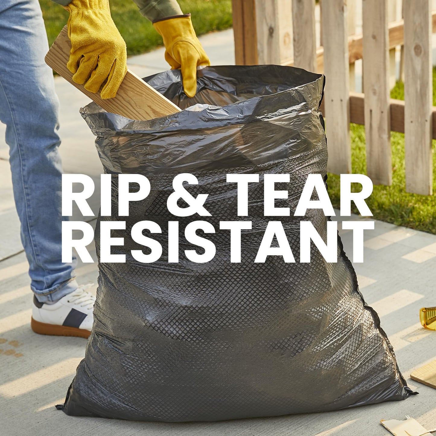 Glad Large Drawstring Trash Bags, ForceFlex 30 Gallon Black Trash Bags, 50 Count (Package May Vary)