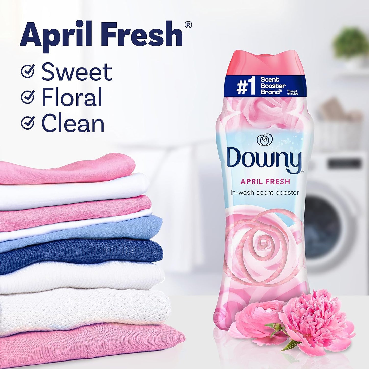 Downy In-Wash Laundry Scent Booster Beads, April Fresh, 24 oz