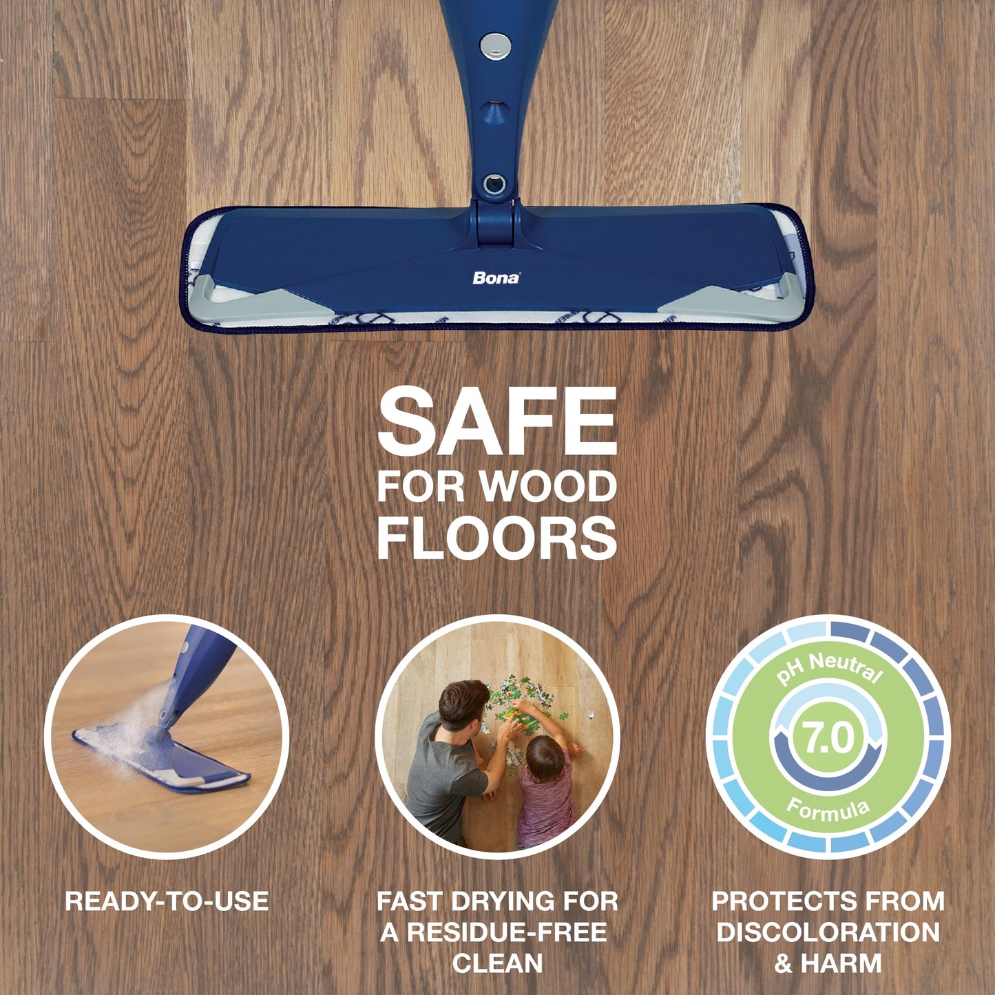 Bona Hardwood Floor Cleaner Refill - 64 fl oz - Lavender Thyme - Refill Spray Mops and Spray Bottles - Residue-Free Floor Cleaning Solution for Hardwood Floors