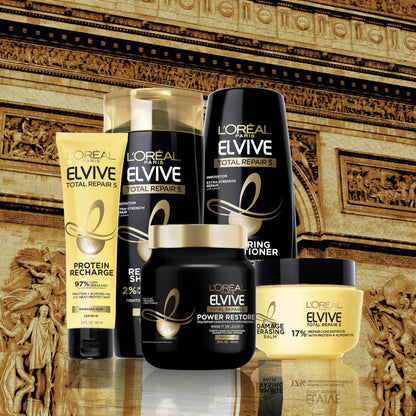 L'Oreal Paris Elvive Total Repair 5 Repairing Shampoo and Conditioner for Damaged Hair, 28 Ounce (Set of 2)